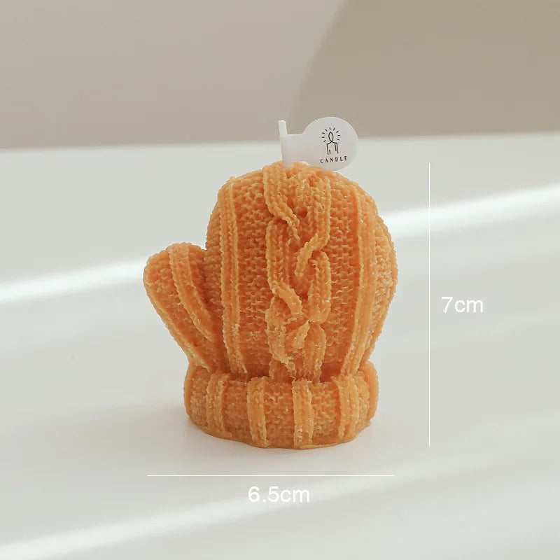 cute handmade glove shaped scented candle party decoration