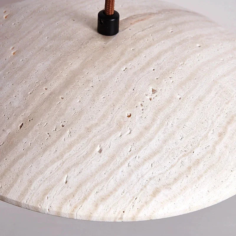 Nordic retro travertine wabi-sabi style LED pendant light - vue 4 sur 7