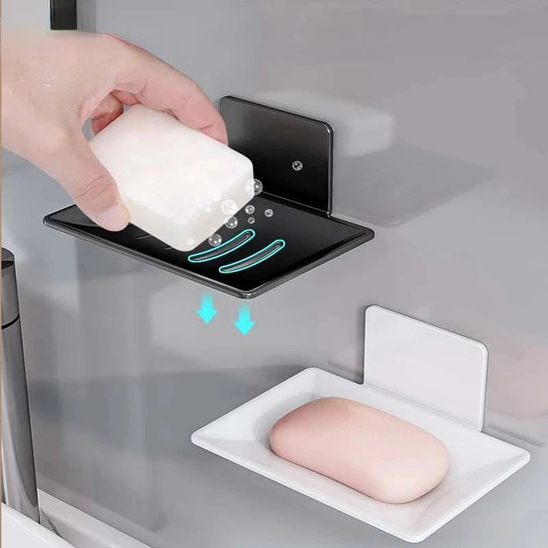 wall-mounted aluminum soap dish for practical and modern storage