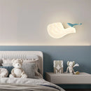 Children's LED whale and sailboat wall light with colour changing