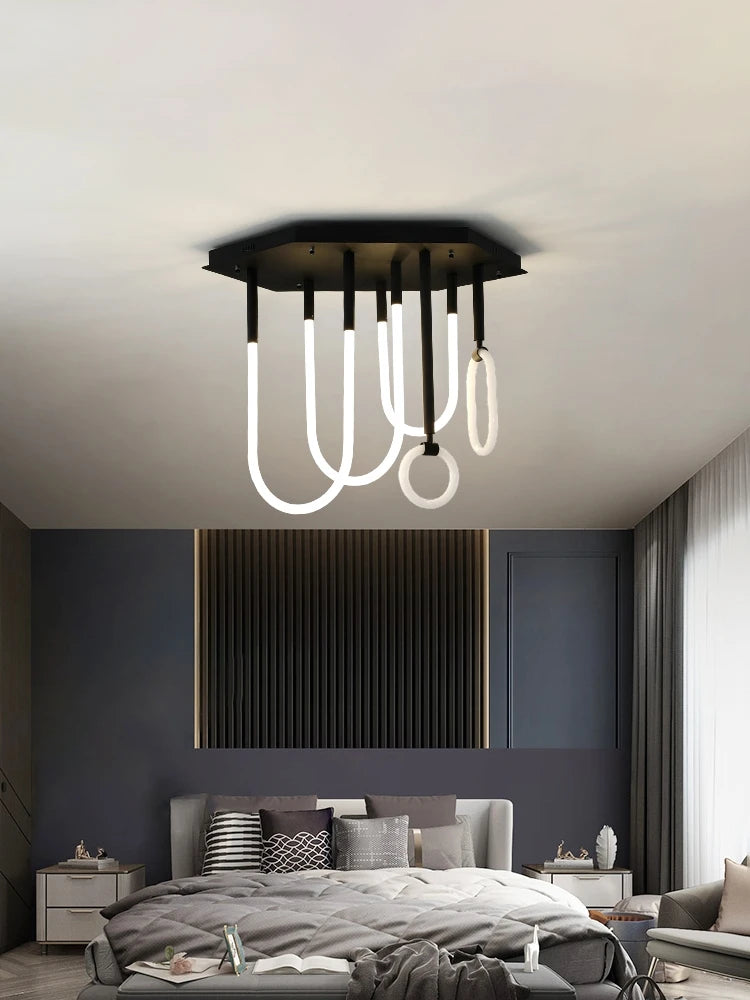 Modern minimalist luxury ceiling light for indoor and outdoor spaces
