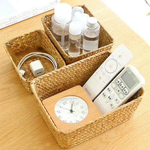 woven wicker storage basket for the kitchen - vue 3 sur 12