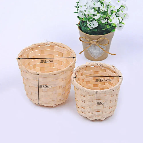 bamboo storage basket to organize your miscellaneous items - vue 7 sur 7
