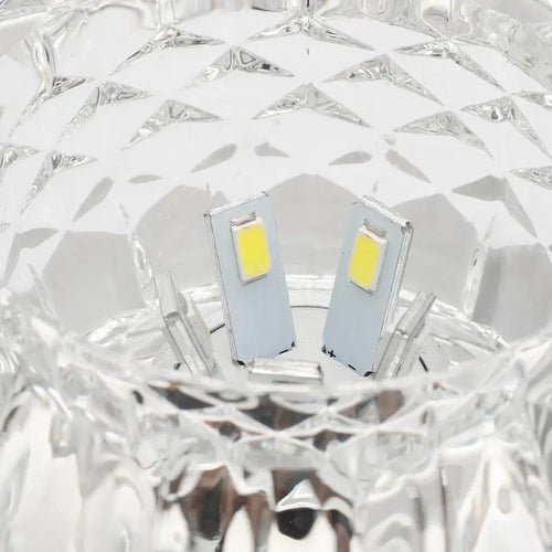 Modern crystal LED ceiling light for stylish interiors - vue 5 sur 10