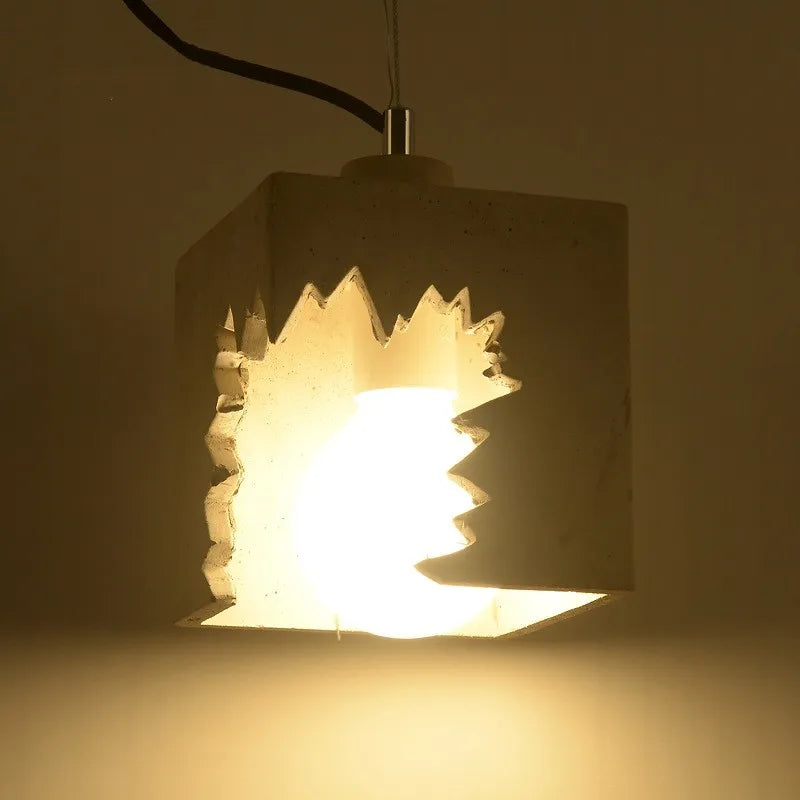 Retro loft style LED cement pendant light for restaurant and bar - vue 5 sur 8