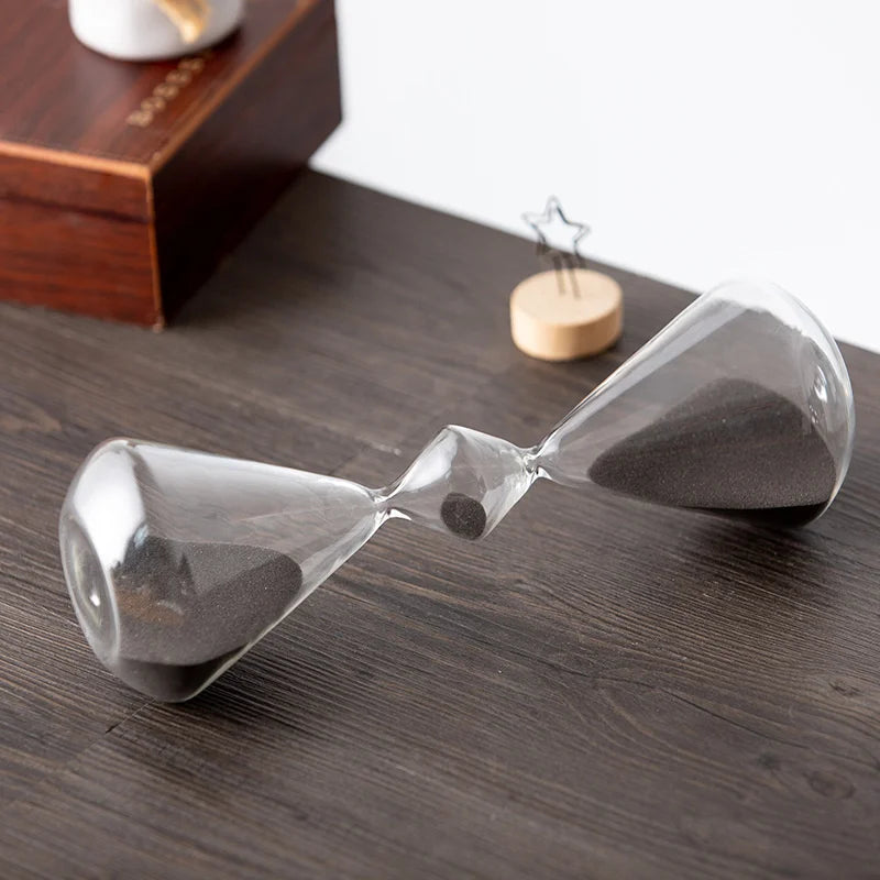 three-layer glass hourglass for Christmas decoration - vue 3 sur 7