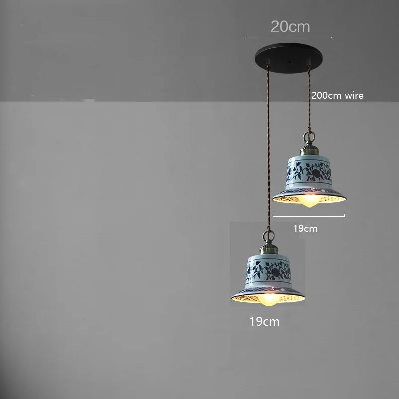 Modern ceramic LED pendant light for home interiors - vue 11 sur 29