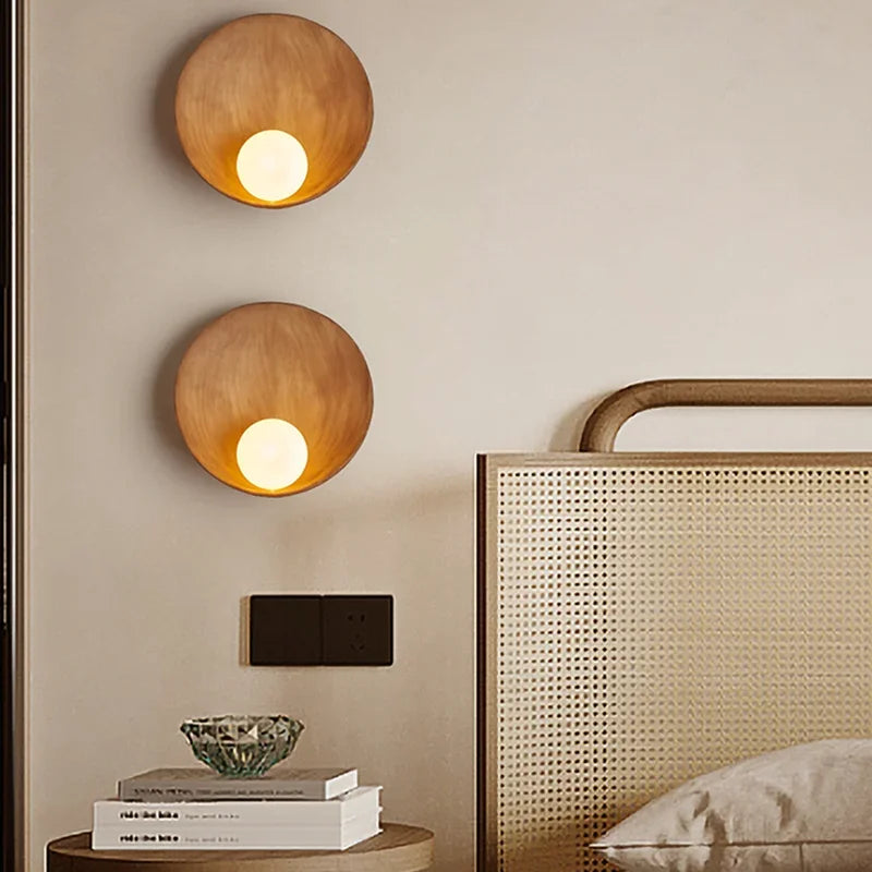 Chinese style resin wall light with creative decorative LED lighting