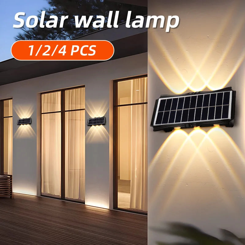 Outdoor solar wall light waterproof with automatic switch