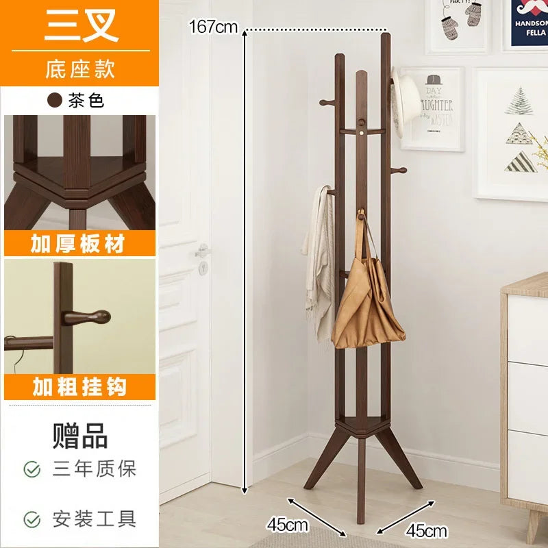 multifunctional bamboo coat rack for modern clothes - vue 15 sur 15