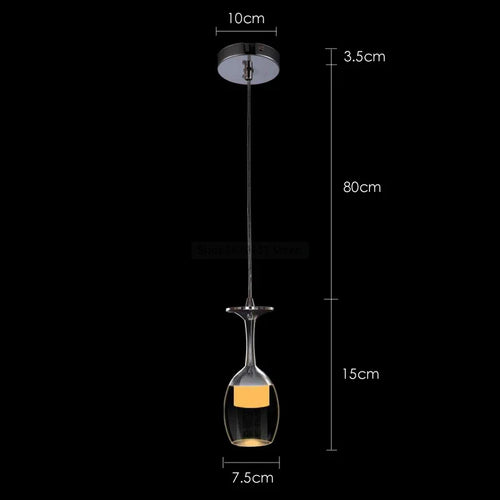 Modern wine glass pendant lights for bar and café - vue 9 sur 16