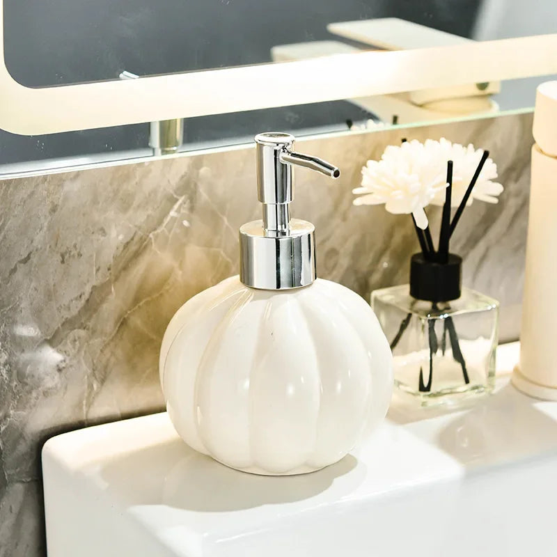 ceramic lotion dispenser for shower gel and shampoo