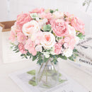 Artificial silk peony and hydrangea bouquet for wedding and home decoration