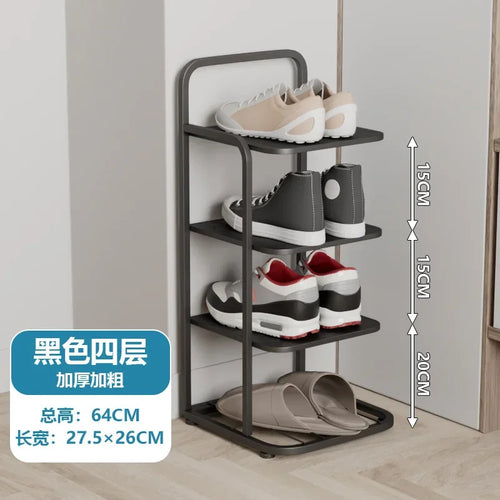 modern metal shoe rack for stylish vertical storage - vue 13 sur 12