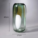 wavy glass vase for modern floral decoration