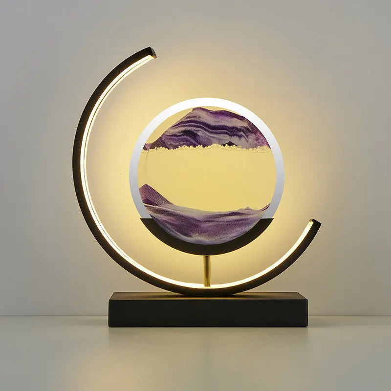 LED sand art table lamp for dynamic interior decoration - vue 13 sur 16