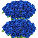 Set of 50 artificial silk roses for decoration and festive events