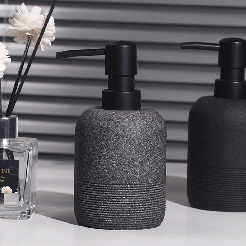 luxury bathroom stoneware emulsion bottle - vue 5 sur 11