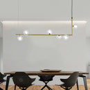 Modern linear chandelier for interior decor and dining table