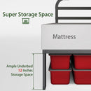 Heavy Duty Metal Bed Frame with Headboard, 3500 lbs Max Weight Capacity Metal Platform, Easy Assembly Mattress Foundation
