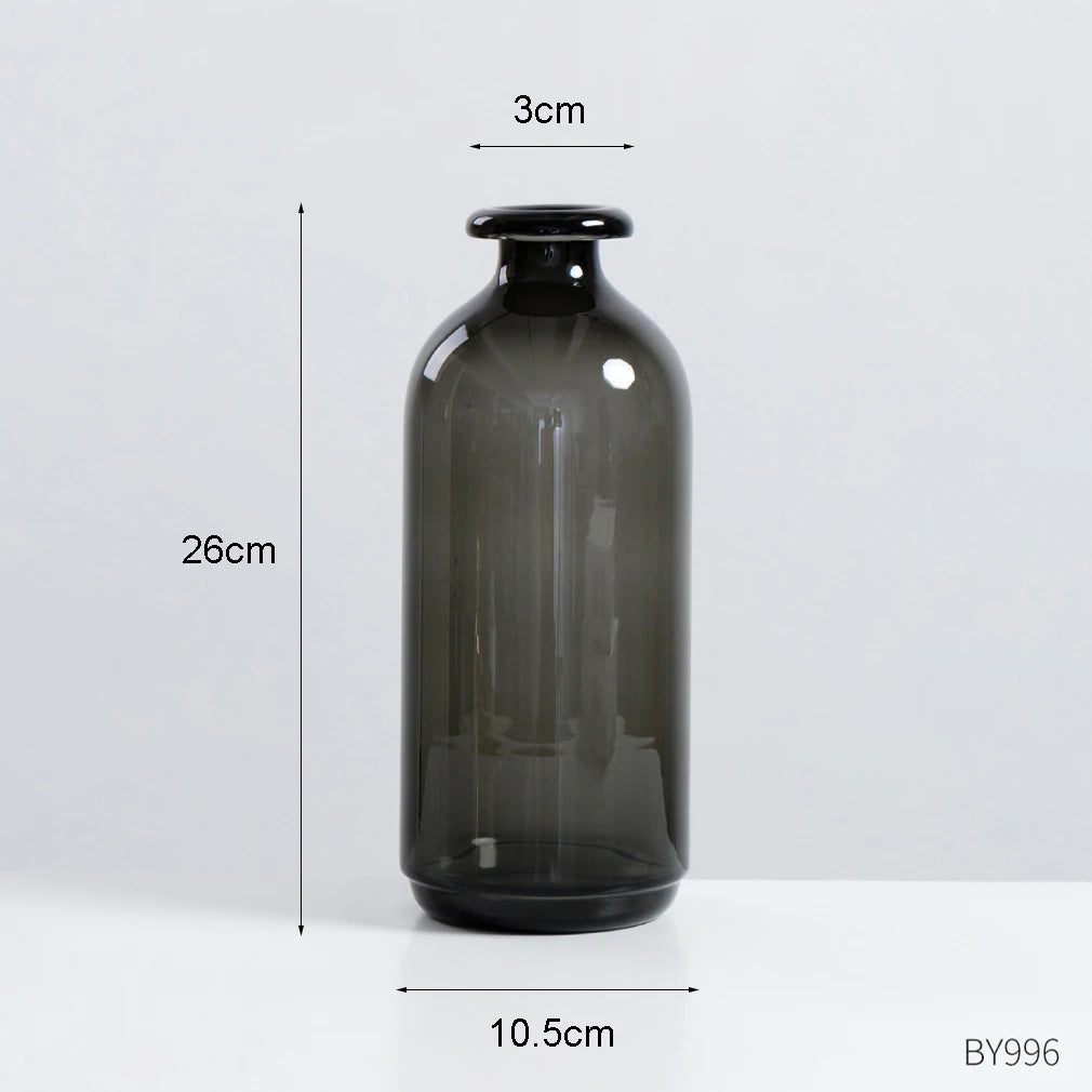 Nordic glass vase for flowers modern interior decoration - vue 8 sur 8
