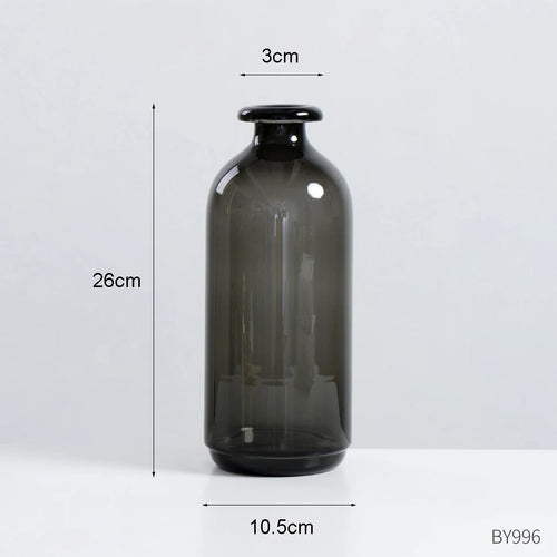 Nordic glass vase for flowers modern interior decoration - vue 9 sur 8