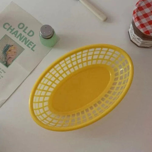 panier ovale en plastique pour nourriture et rangement décoratif - vue 13 sur 13