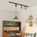 Wabi-sabi retro metal and wood pendant light for shop