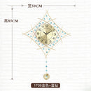 unique metal european design pendulum wall clock