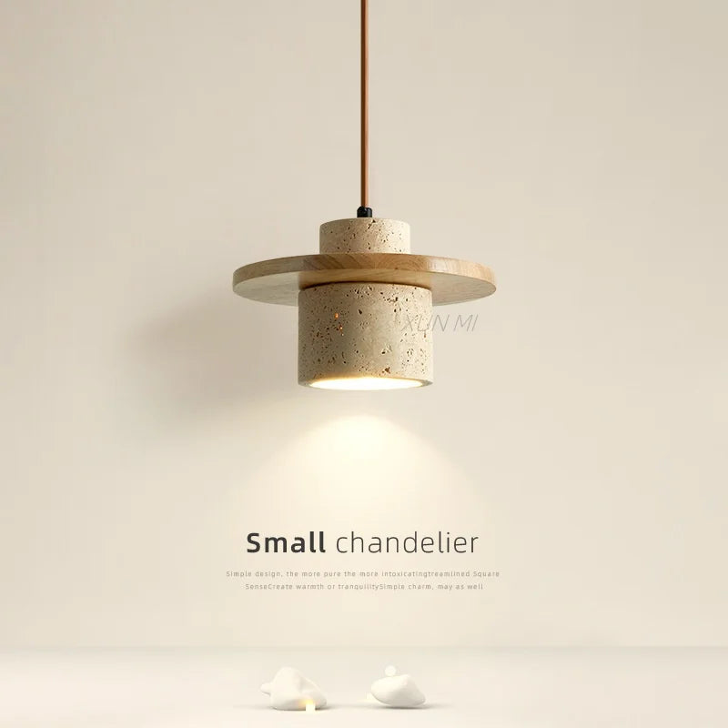 Nordic cave stone chandelier wabi-sabi style creative