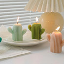 small cactus wax scented candles for home decor