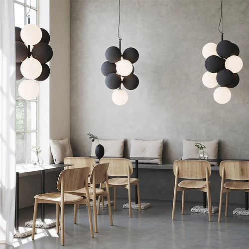 Creative Nordic-style flannel pendant light for modern spaces - vue 4 sur 10