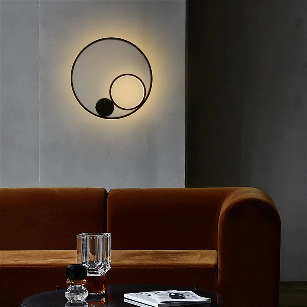 Modern nordic LED wall light in iron, aluminium and acrylic