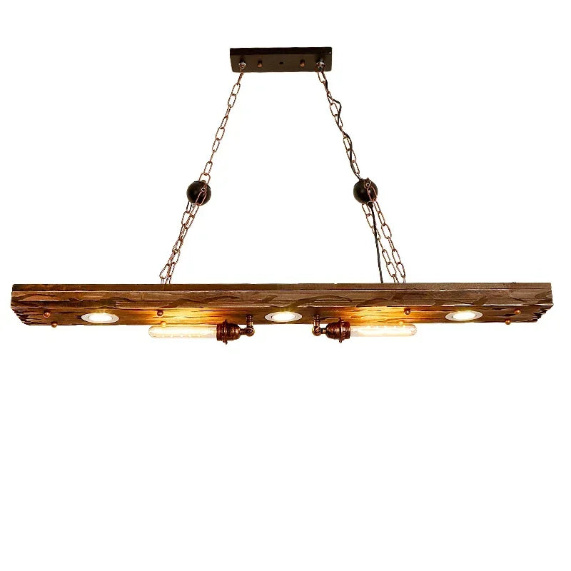 Industrial style Bar pendant light LOFT Retro Solid Wood Pendant Lamps Personality E27 Edison Bulb Suspension home decoration