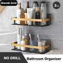 no-drill wall shelf for bathroom and kitchen storage