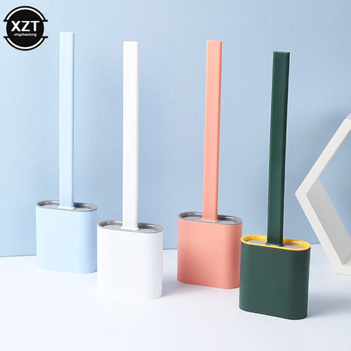 flexible silicone cleaning brush with holder quick drying