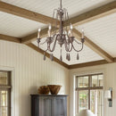 Retro wood chandelier for elegant interior decor