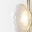 Nordic clear glass and gold metal wall light for multiple spaces