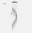 Modern LED crystal chandelier for staircases, elegant decorative lighting