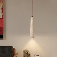Retro LED pendant chandelier with vintage natural stone