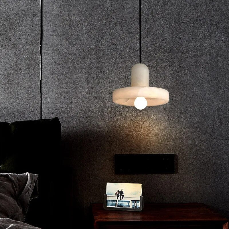 Minimalist LED marble pendant lamp - vue 4 sur 21
