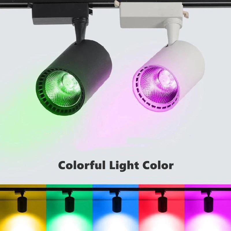 Rgb led track spotlight for dynamic ambient lighting