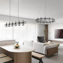 Round glass and copper ceiling light