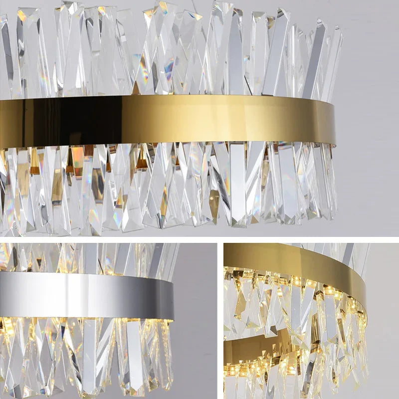 Nordic crystal chandelier for modern decor - vue 6 sur 15