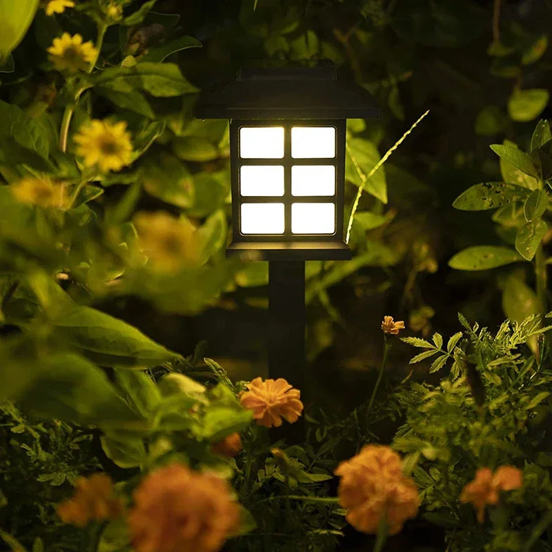 Set of solar LED lights for decorative outdoor garden lighting