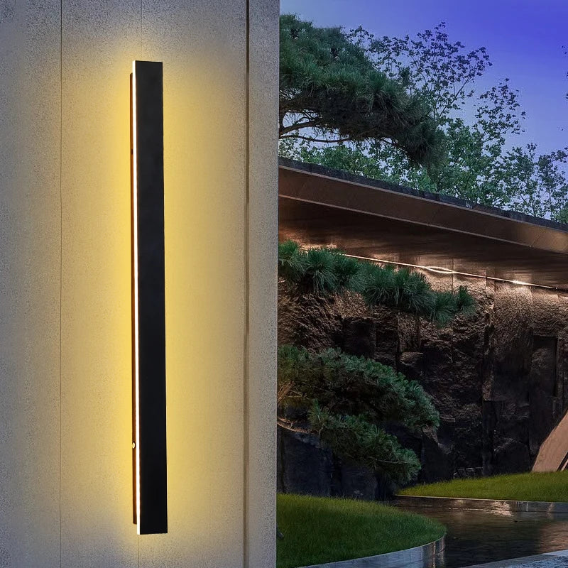 Modern waterproof LED outdoor wall light long strip - vue 3 sur 9