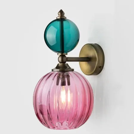 Modern coloured glass wall light for indoor decoration - vue 8 sur 11