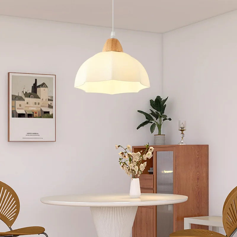 Modern wooden pendant light for elegant interior decoration