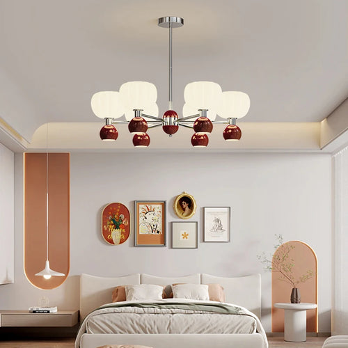 Modern LED pendant chandelier with up and down lighting - vue 5 sur 18