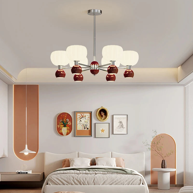 Modern LED pendant chandelier with up and down lighting - vue 4 sur 18